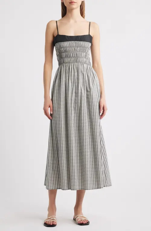 Rails Primrose Gingham A-Line Dress in Ivory/Jet Gingham at Nordstrom, Size Large | Nordstrom
