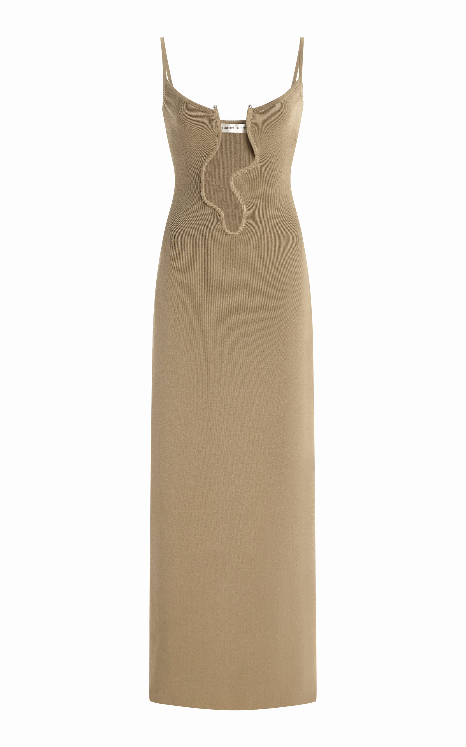 Christopher Esber - Salacia Wire Knit Maxi Column Dress - Brown - S - Moda Operandi | Moda Operandi (Global)