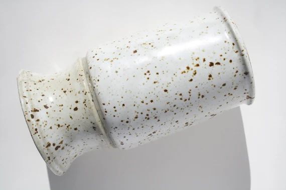White Speckled Ceramic Tiered Vase | Etsy | Etsy (US)