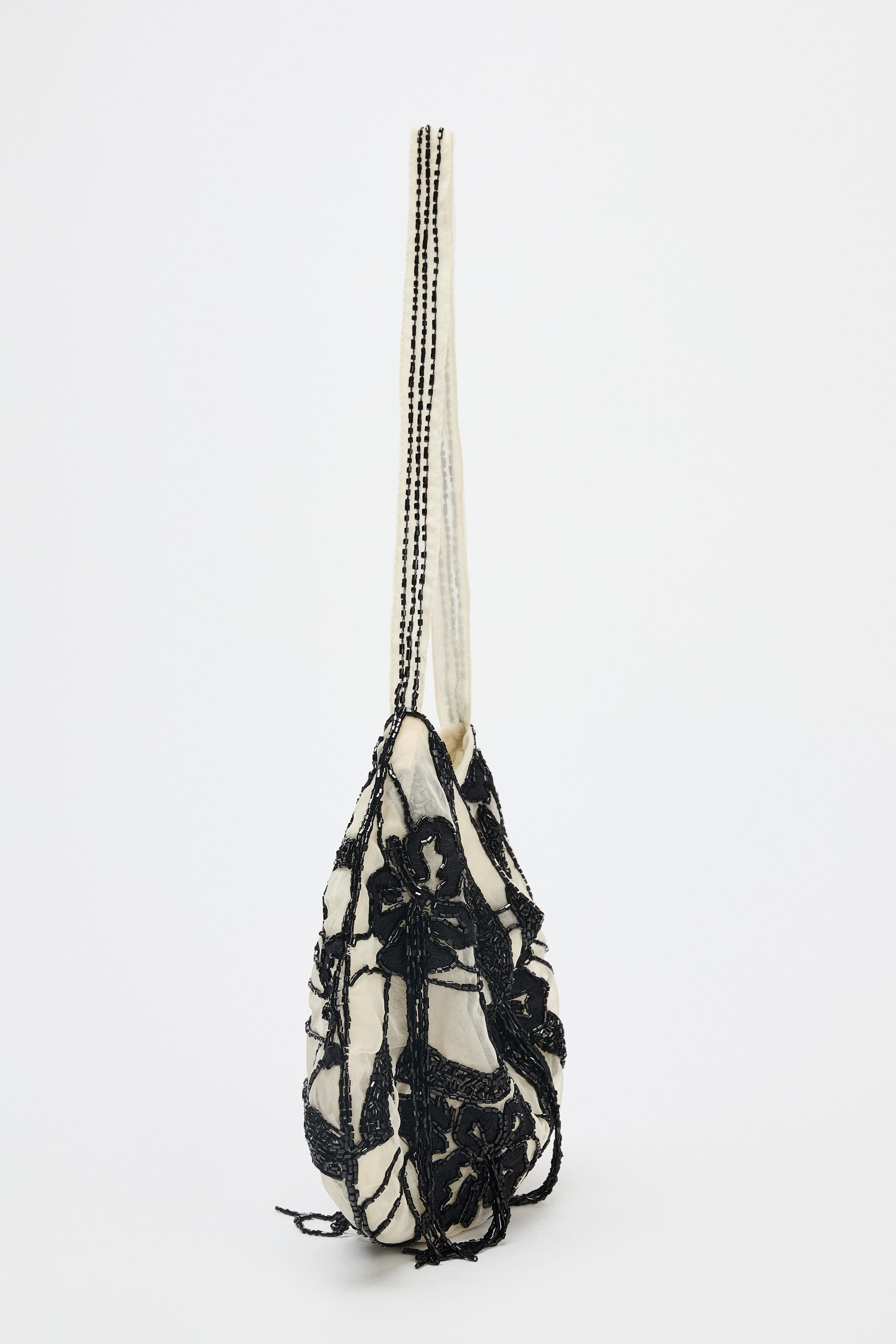 BEADED MESH BAG | Zara UK