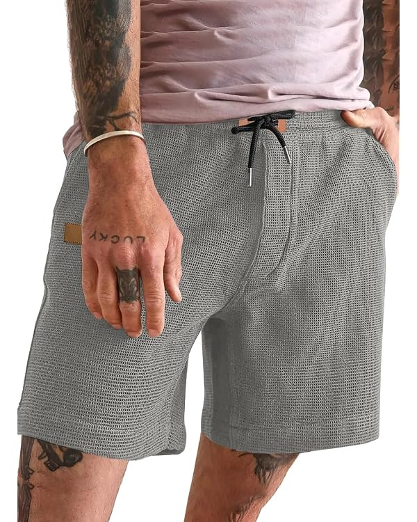 JMIERR Waffle Sweat Shorts | Amazon (US)