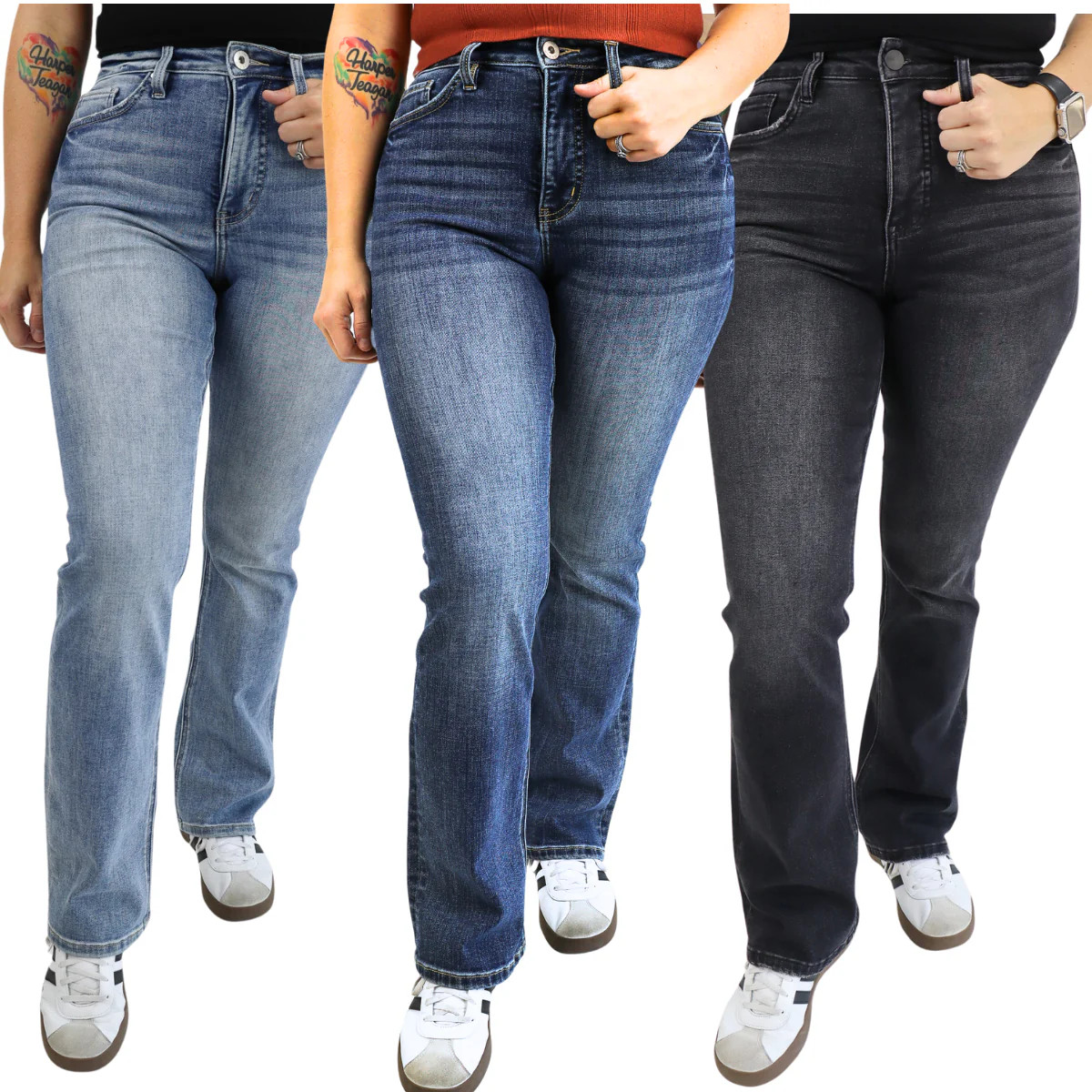 Tummy Control Mia Slim Bootcut Jeans by RFM | Alexander Jane Boutique