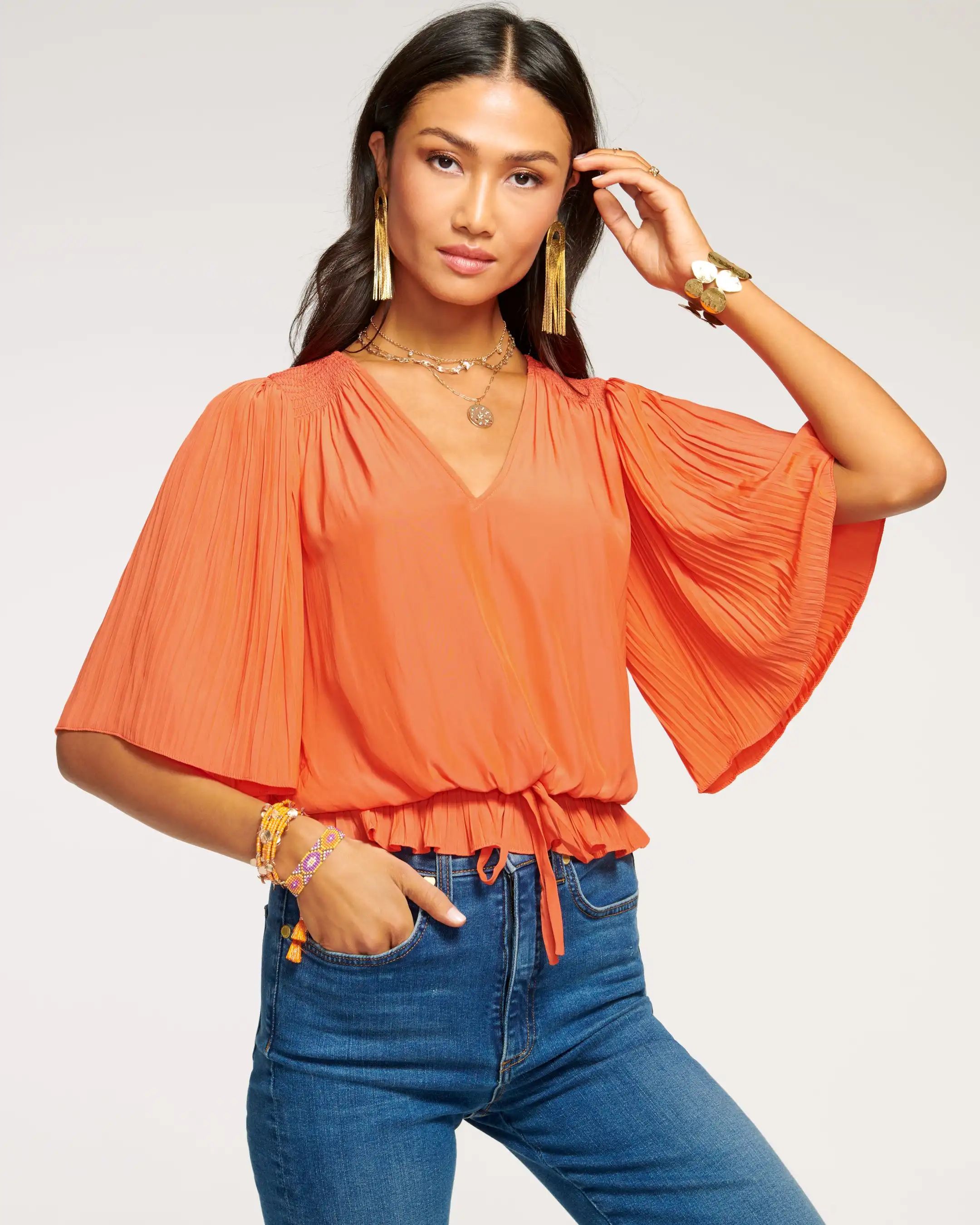 Dionne Flutter Sleeve Top | Ramy Brook