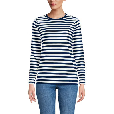 Lands' End Women's Relaxed Supima Cotton T-Shirt | Target