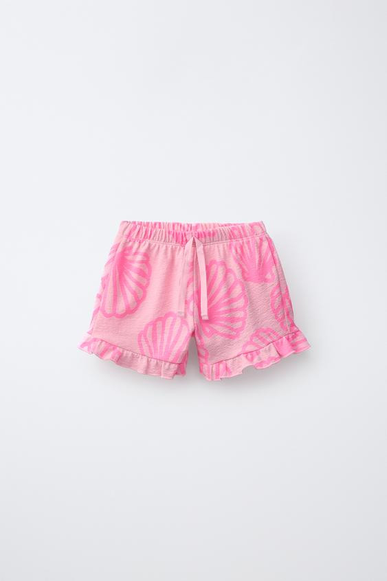 NEON SHELL PRINT SHORTS | Zara US