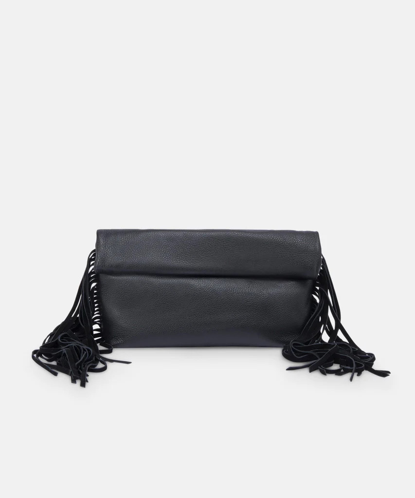 SHEA CLUTCH BLACK LEATHER - re:vita | DolceVita.com