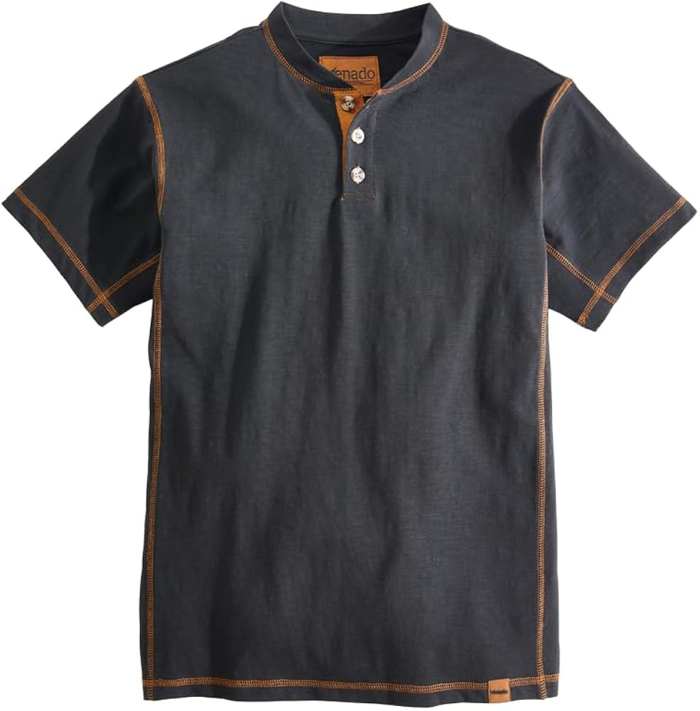 Venado Premium Short Sleeve Henley Shirt for Men - Mens Henley with Stretch Cotton | Amazon (US)