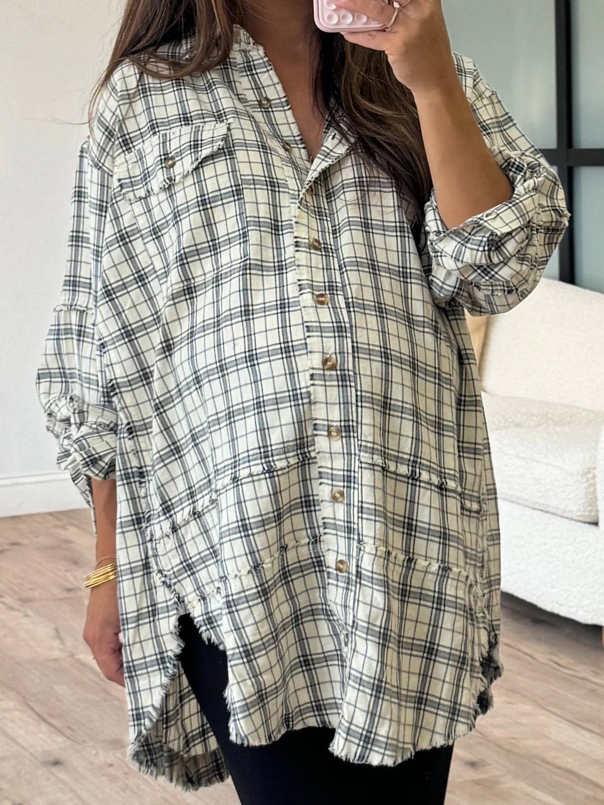 Stone Cliff Plaid Tunic | Natural | +Plus Available | RESTOCK | Talulah