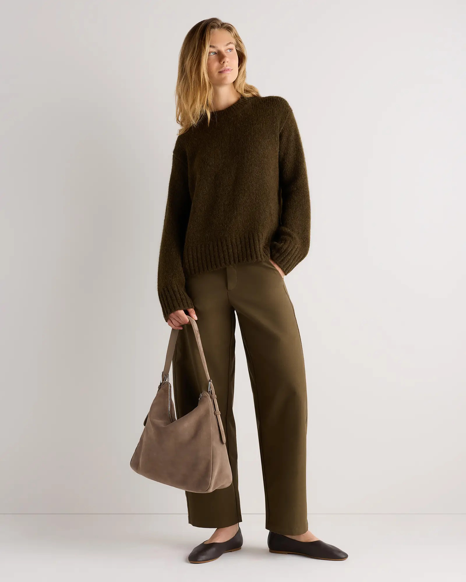 Sutton Suede Shoulder Bag | Quince