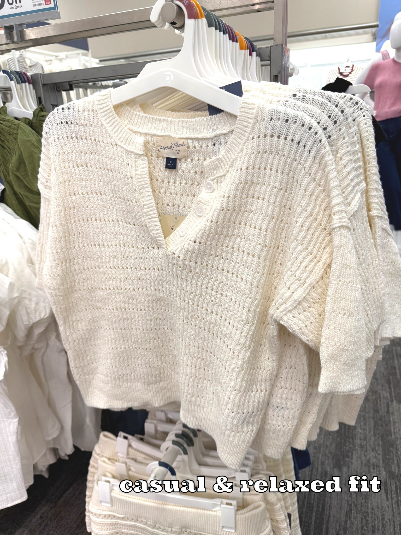 Target Speing Fashion Women's Short Sleeve Button-Up Crewneck Pullover Sweater - Universal Thread™ Cream #targetstyle #springsweatertop #newatarget #universalthread #springoutfits

#LTKgrwm #LTKootd #LTKmomlife