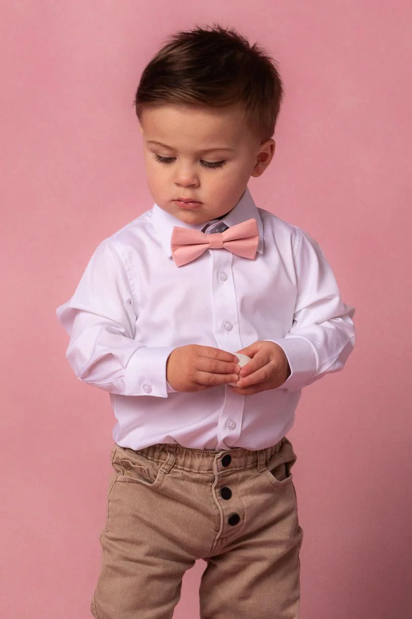 Baby Henry Boys Bow Tie in Spring Pink | Ivy City Co