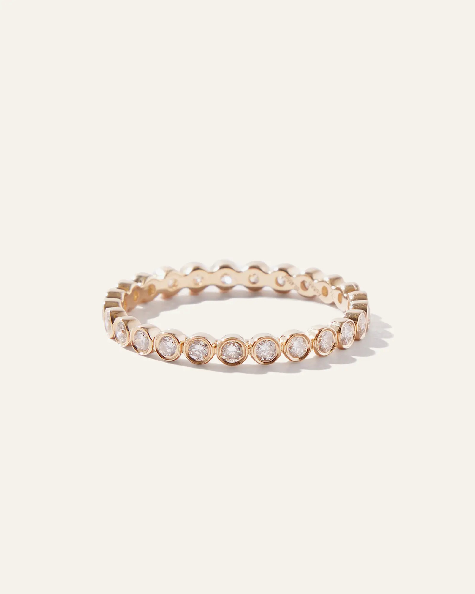 14K Gold Diamond Bezel Eternity Band in Yellow Gold | Quince