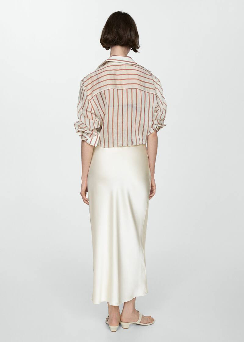 Midi satin skirt -  Women | Mango United Kingdom | MANGO (UK)