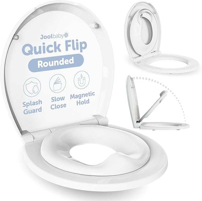 Jool Baby Quick Flip Toilet Seat with Built-in Potty & Splash Guard for Toddler Training, Slow Cl... | Amazon (US)