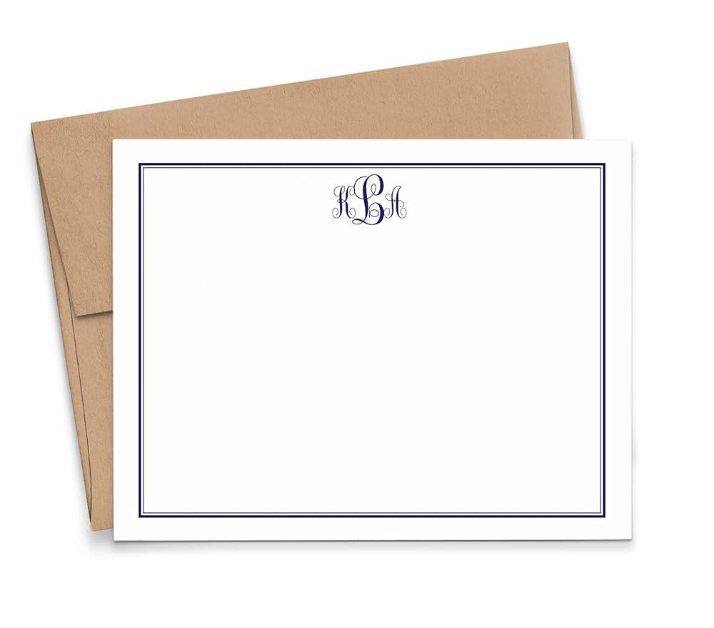 Monogrammed Stationary cards, Monogram Stationery Set, Monogrammed Note Cards, Monogrammed Gifts ... | Amazon (US)