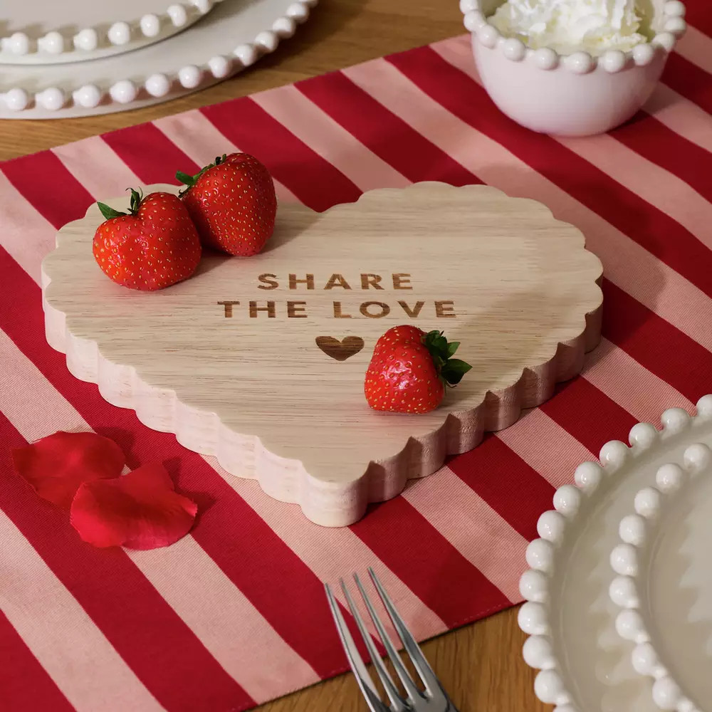 Argos Home Share The Love Wooden Heart Platter | argos.co.uk