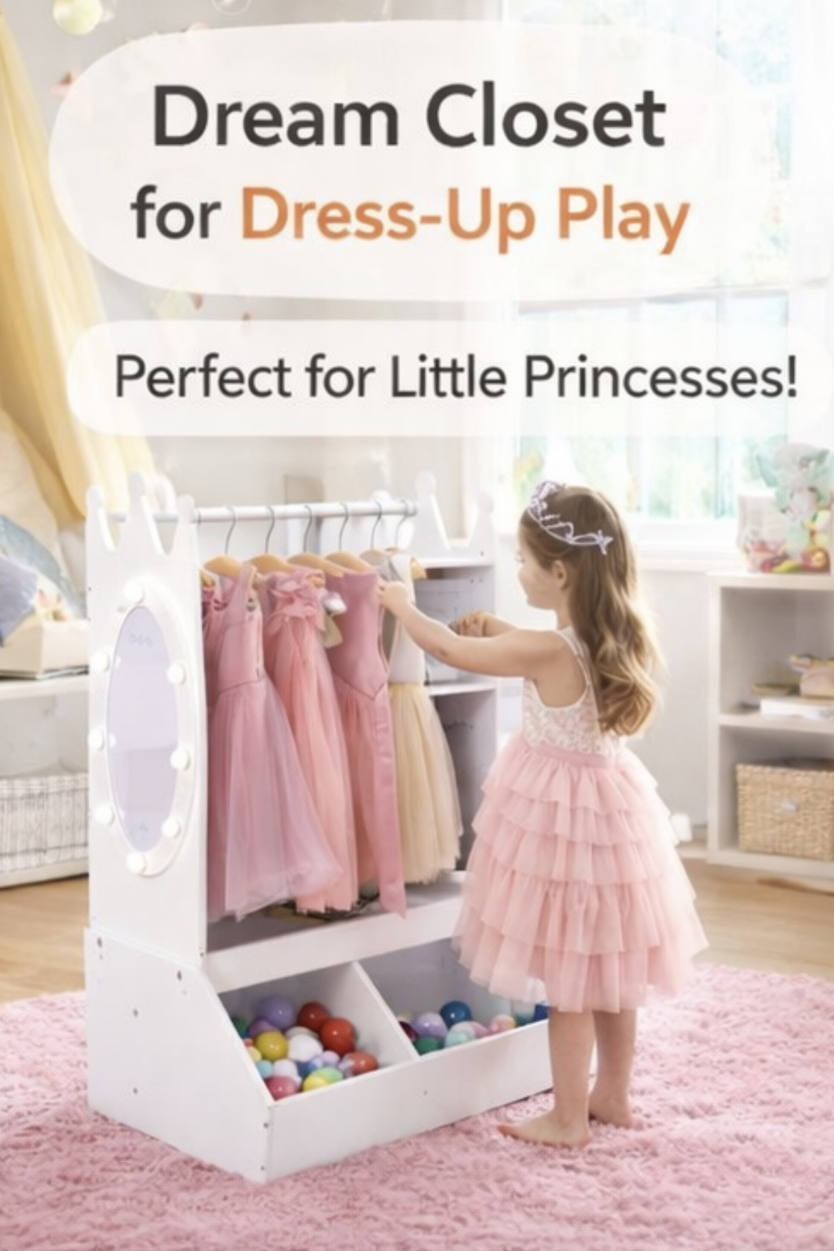 Tired of dress-up clothes scattered everywhere? This kids wardrobe organizer keeps costumes, shoes, and accessories in one tidy space while making it easy for kids to choose their favorite outfits. #dressupplay #kidsroomideas #toyorganization #playroomstorage #momapproved 

 #LTKmomlife #LTKHome #LTKKids
