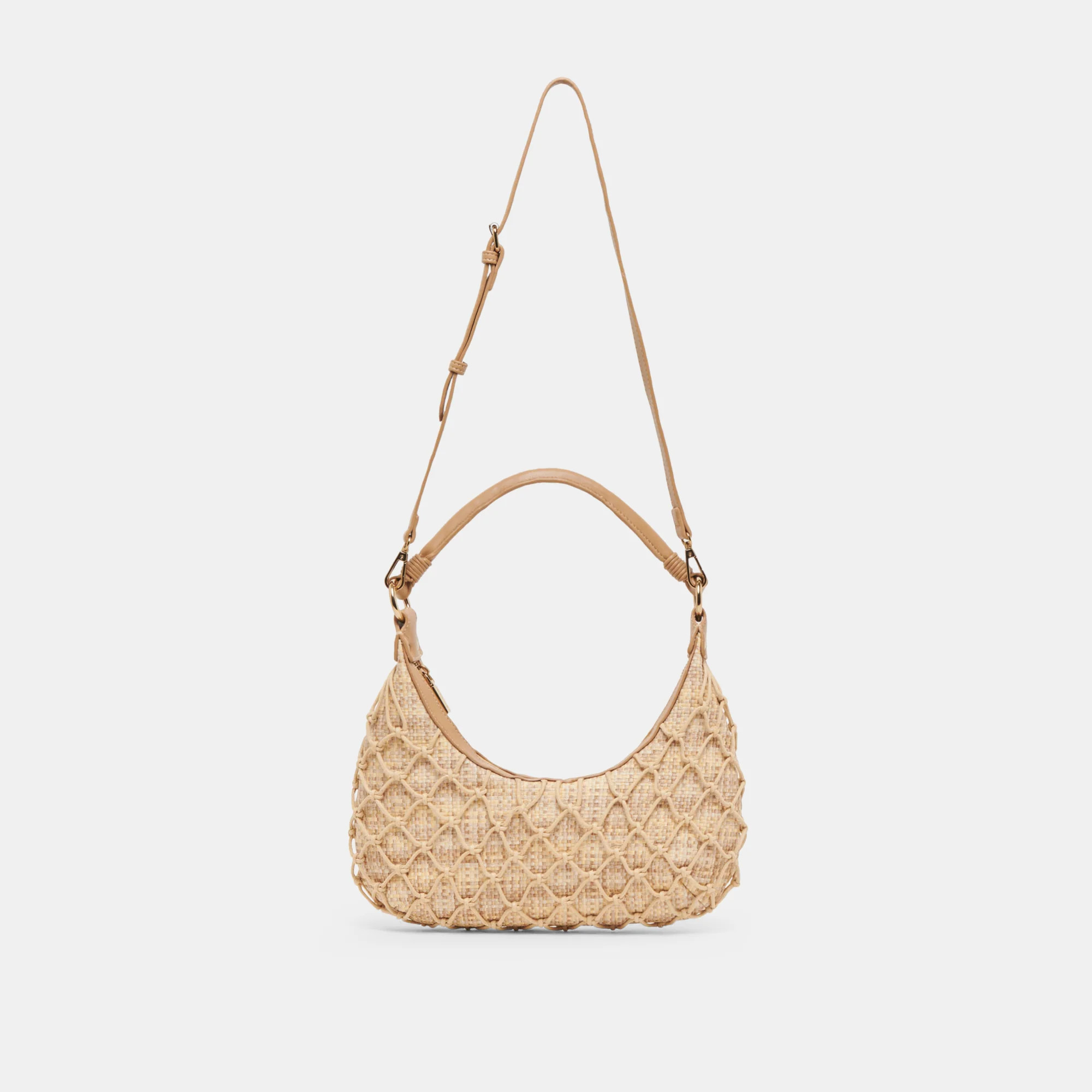 POSITANO SHOULDER BAG NATURAL RAFFIA | DolceVita.com