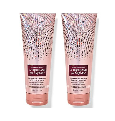Bath & Body Works Ultimate Hydration Body Cream For Women 8 Fl Oz 2- Pack (8 Ounce (Pack of 2), A Thousand Wishes) | Amazon (US)