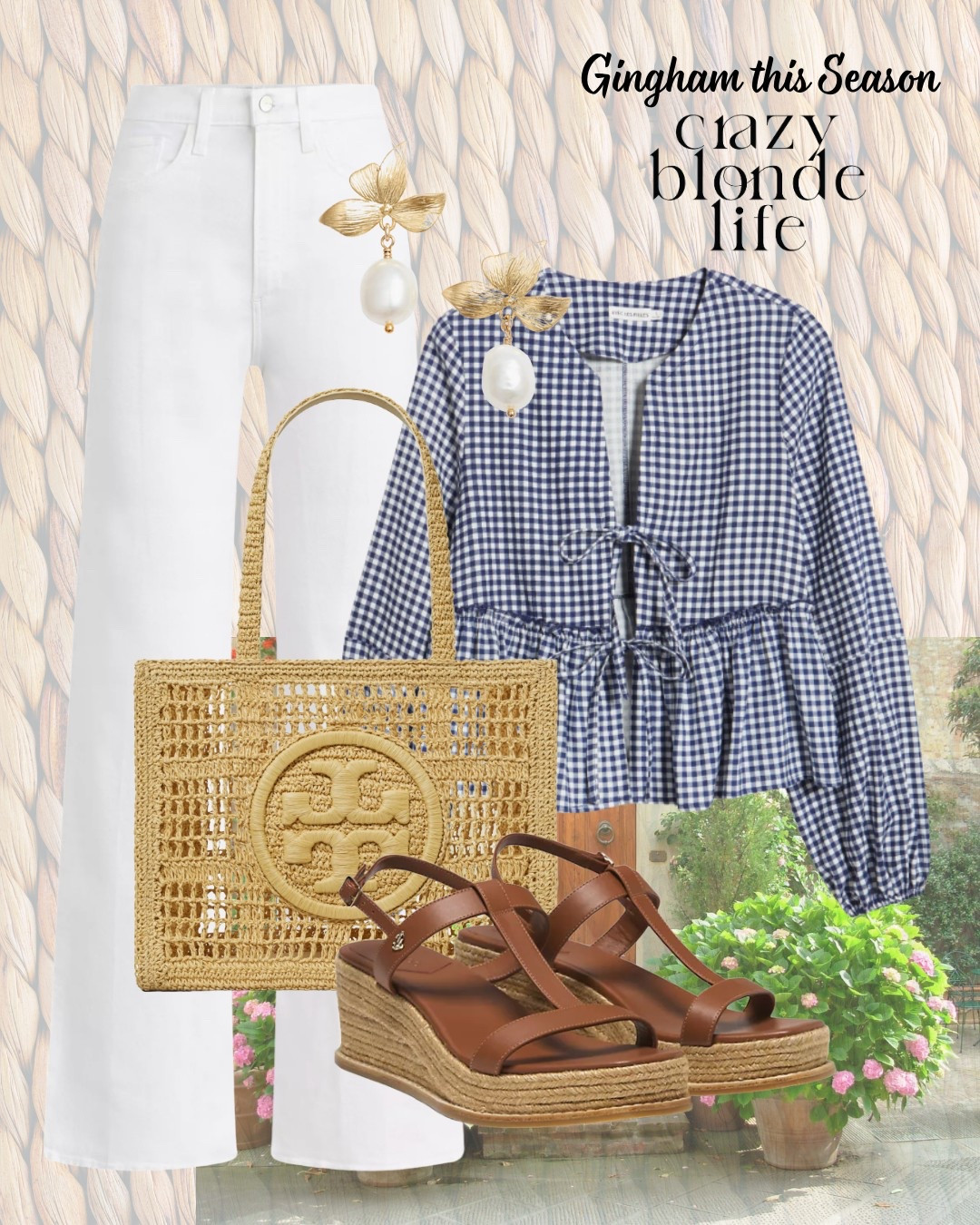 White jeans and a gingham top make a classic summer combination!  A raffia bag, leather espadrilles and gorgeous pearl earrings are perfect accessories!


#LTKSeasonal #LTKShoeCrush #LTKStyleTip