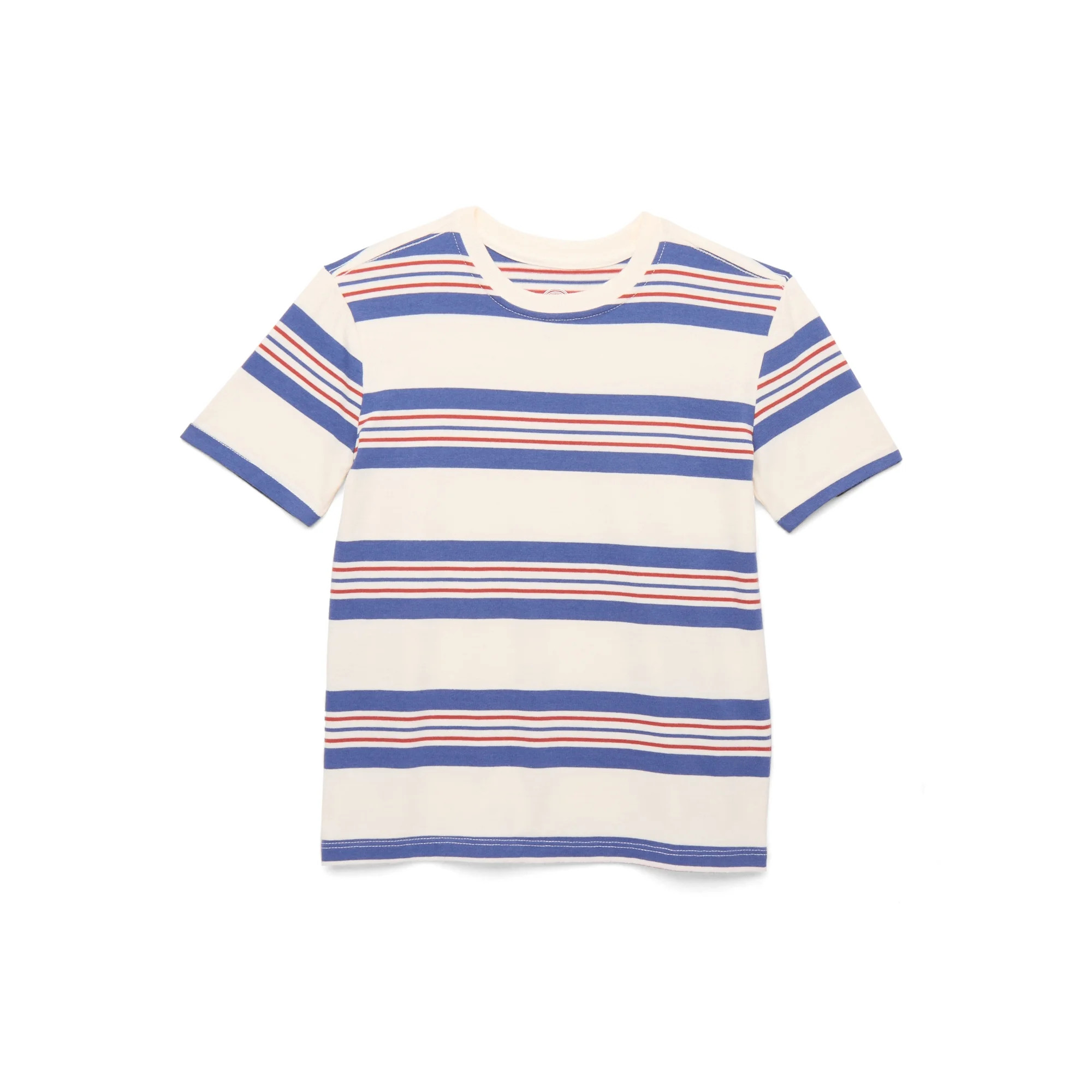 Wonder Nation Boys Stripe Tee with Short Sleeves, Sizes 4-18 & Husky | Walmart (US)