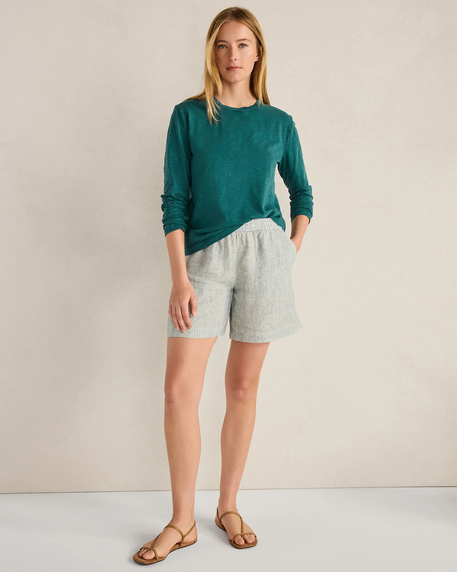 Organic Cotton Slub Jersey Long Sleeve Tee | Talbots
