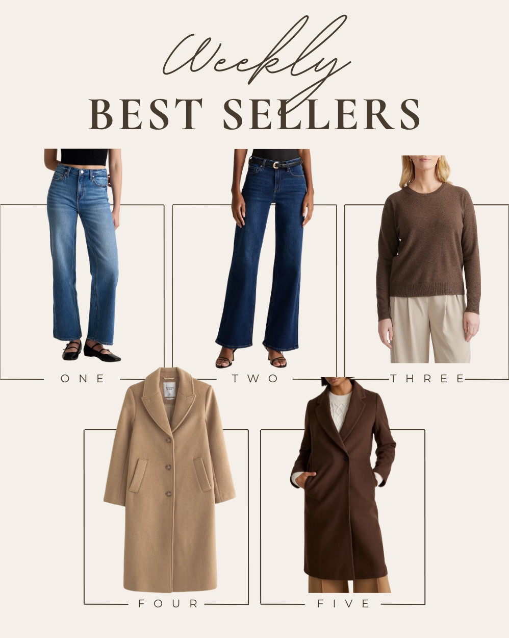 Weekly best sellers! This is a great winter staples round up! 

#LTKPetite #LTKOver40 #LTKSeasonal