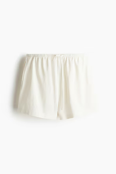 H & M - Cotton Shorts with Drawstring - White | H&M (US + CA)