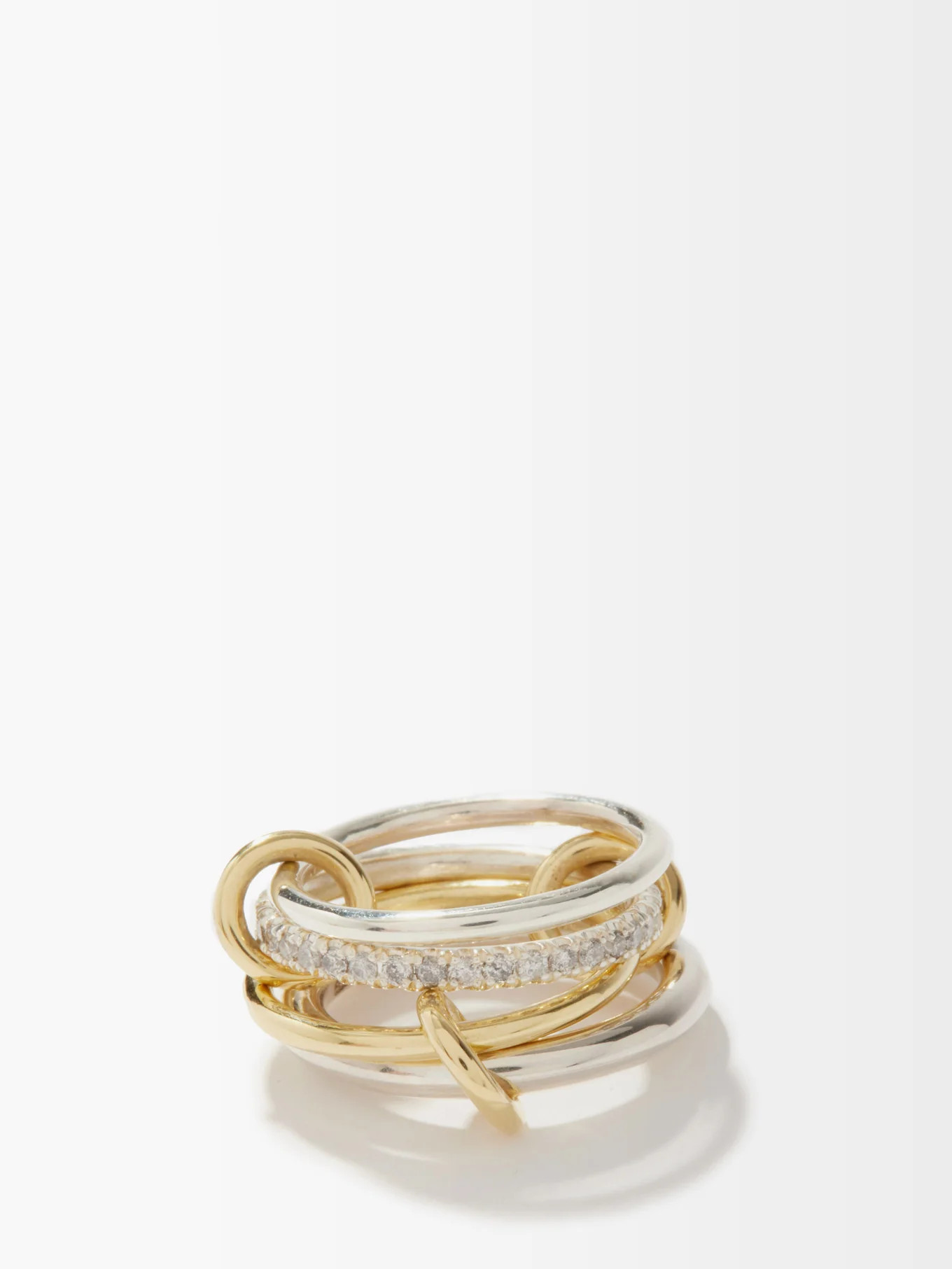 Nimbus diamond, 18kt gold & sterling-silver ring | Spinelli Kilcollin | Matches (US)