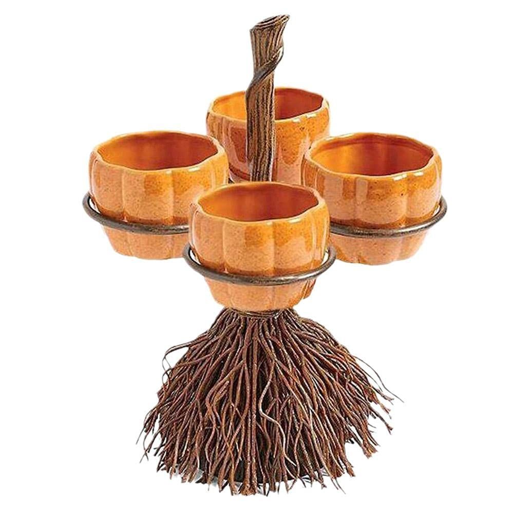 N.H Halloween Pumpkin Snack Bowl Stand - Snack Plate, Snack Serving Tray Snack Bowl Fruit Plate Hall | Amazon (US)