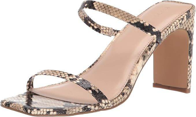 The Drop Women's Avery Square Toe Two Strap High-Heeled Sandal | Amazon (US)