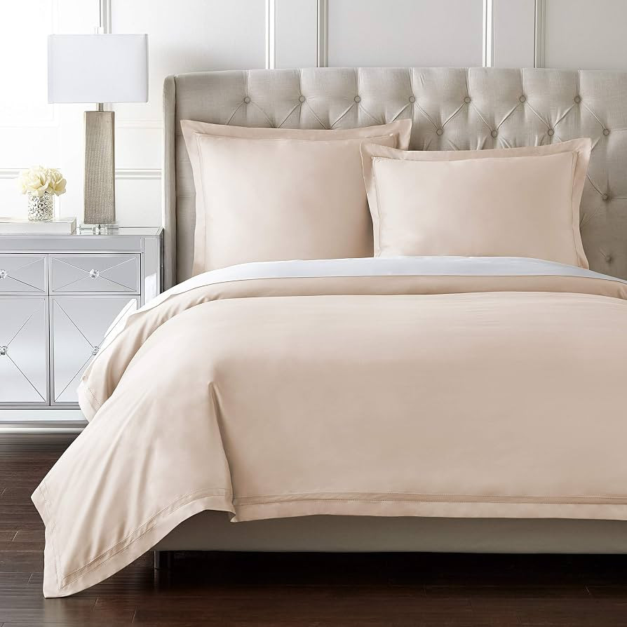 Luxury Duvet Cover Set 100% Certified Egyptian Cotton, Cool Breathable Ultra Soft Double Hem-Stit... | Amazon (US)