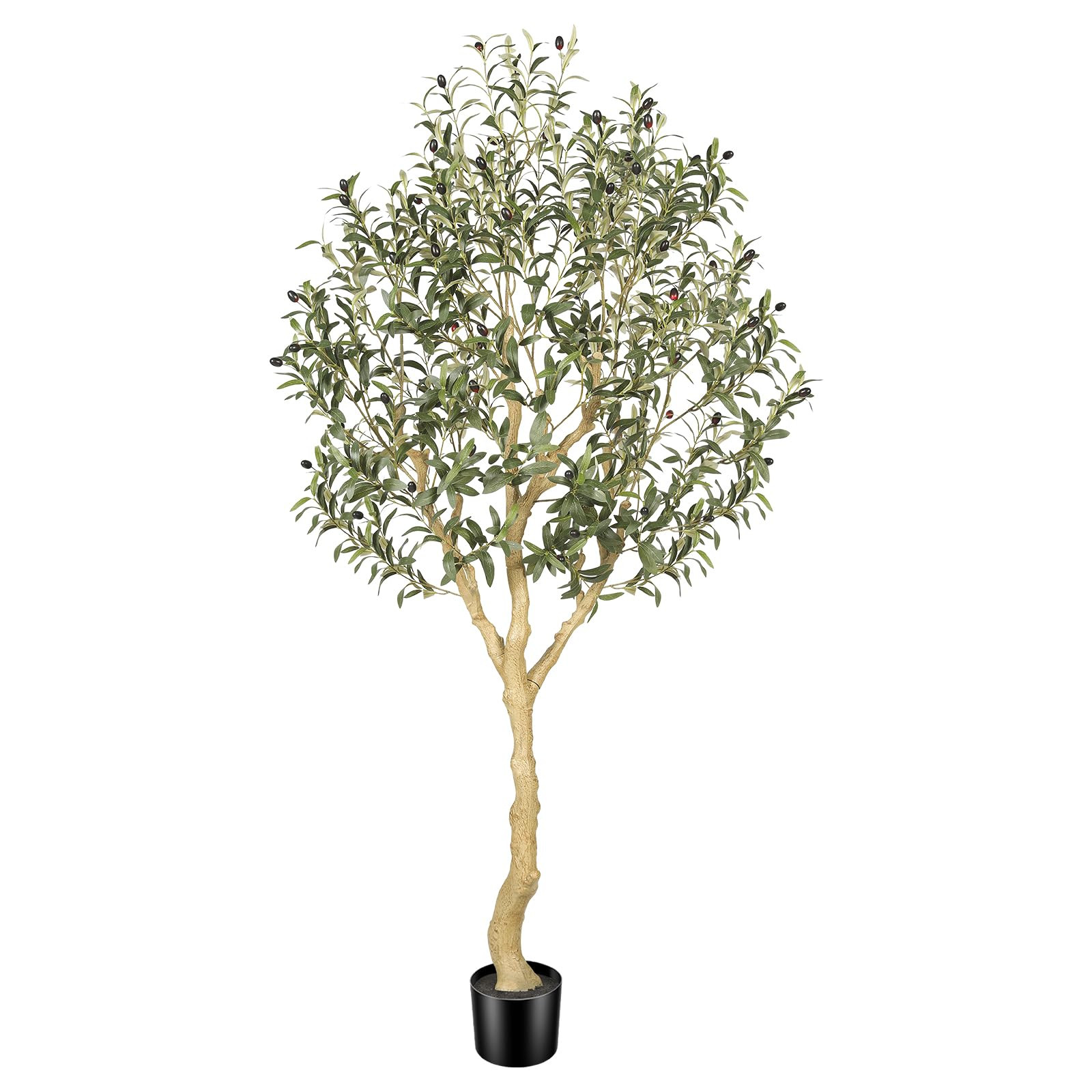 Realead 8ft Faux Olive Tree - Tall Olive Trees Artificial Indoor with Large Olive Branches and Re... | Amazon (US)