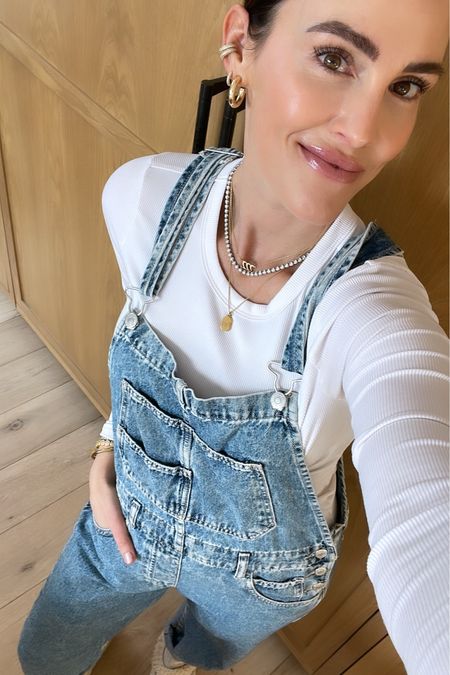 FASHION \ classic comfy overalls for the best mom outfit! Wearing a small - they run big! Under $100!

Amazon earrings
Necklaces 
Winter look 

#LTKfindsunder50 #LTKstyletip #LTKfindsunder100