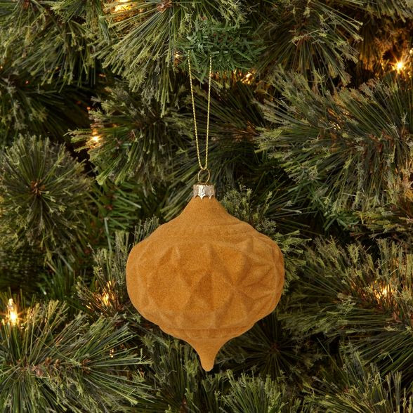 Flocked Onion Christmas Tree Ornament Yellow - Wondershop™ | Target
