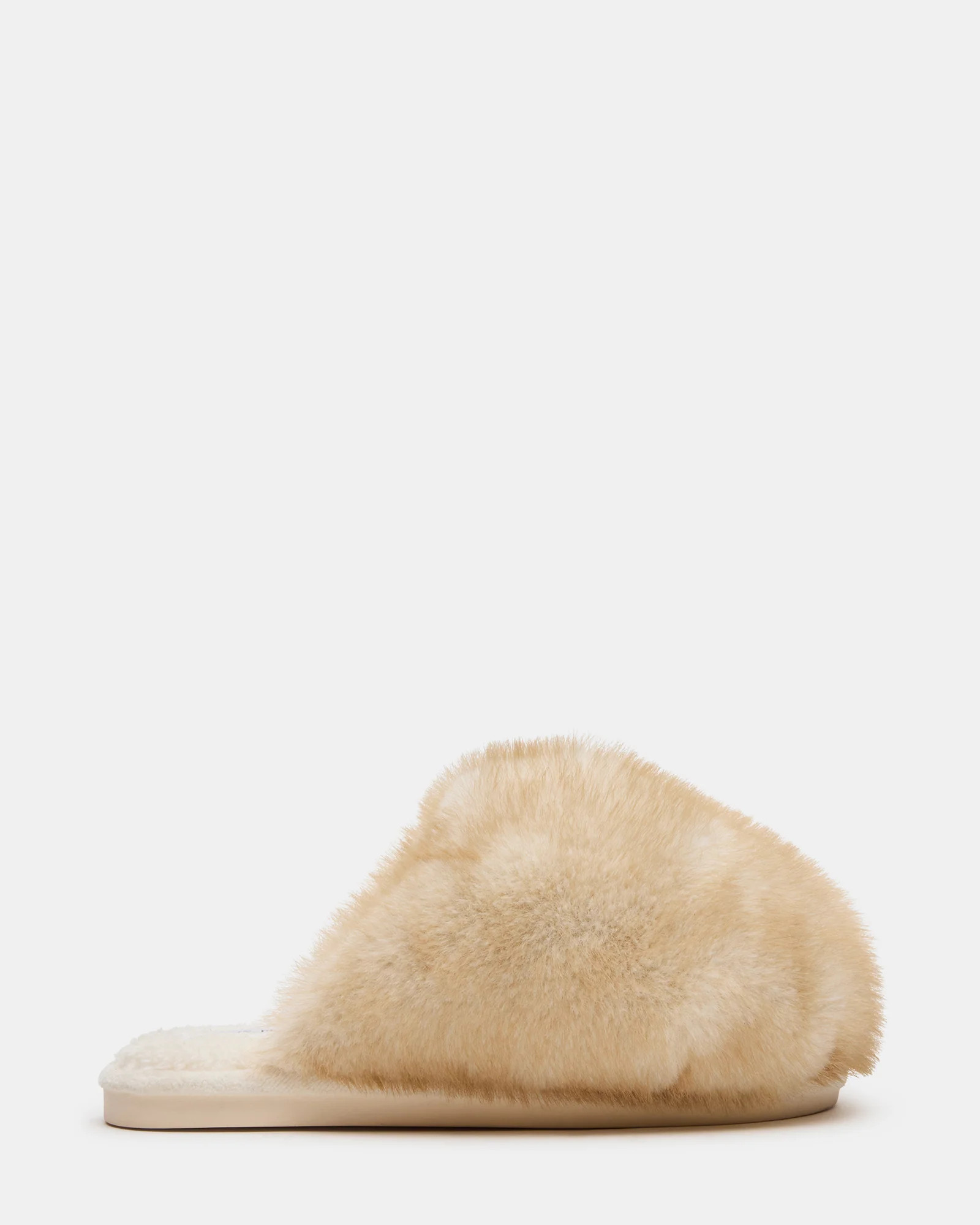 Steve Madden Women's Poof Slip-On Flats - Natural - Size 6 - Faux Fur | Steve Madden (US)