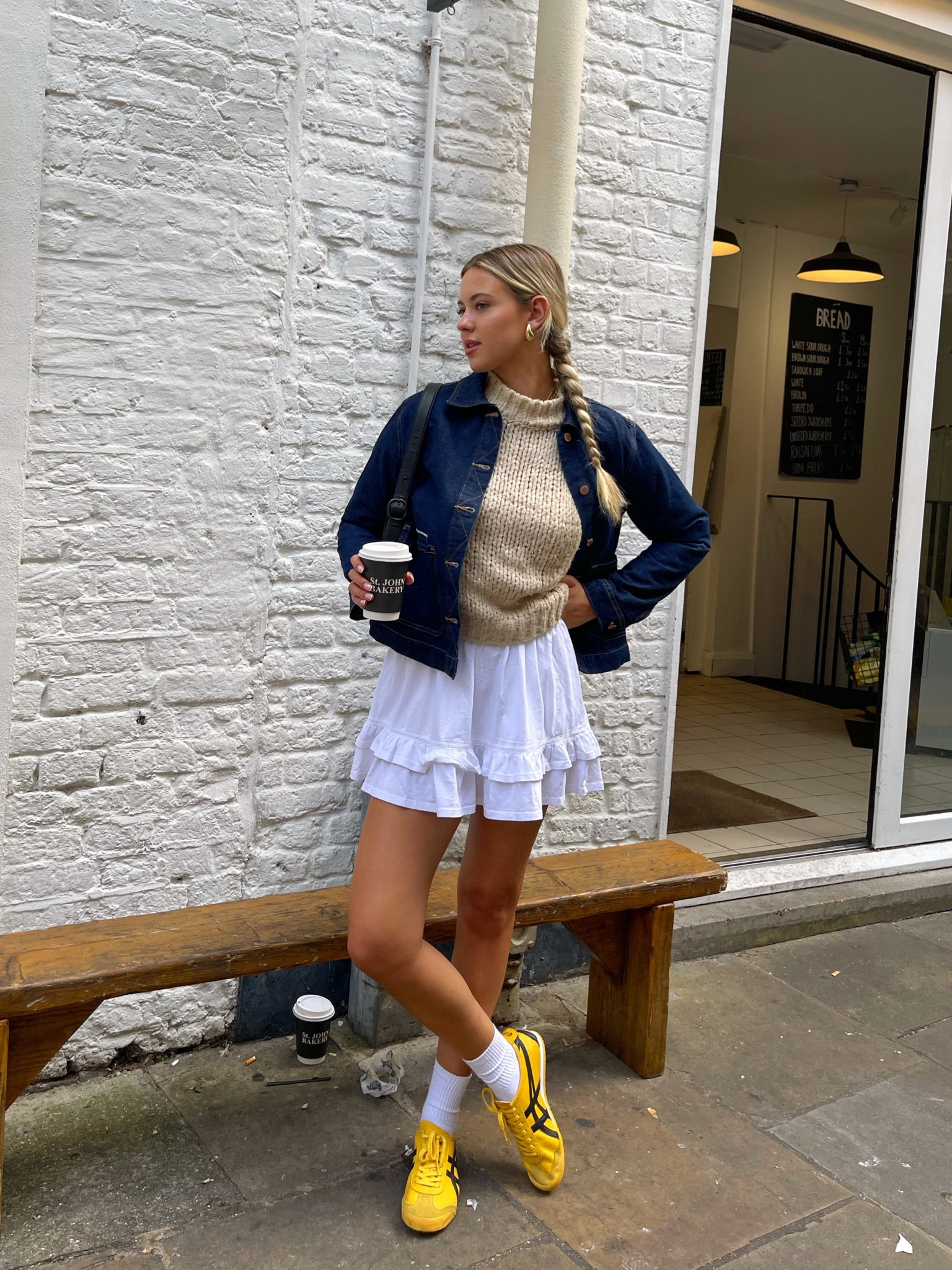 Adding colourful trainers to every outfit > 
Also in love with this dark denim jacket, also going to tag one I have from Massimo Dutti which I love too🖤

#LTKstyletip #LTKeurope #LTKSeasonal