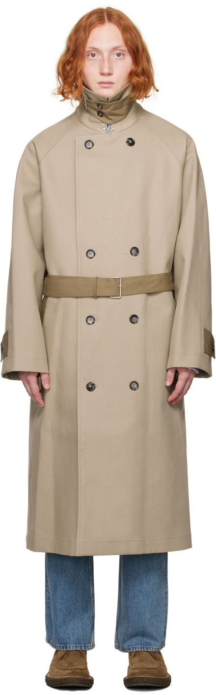 GANT 240 MULBERRY STREET Beige Oversized Trench Coat | SSENSE