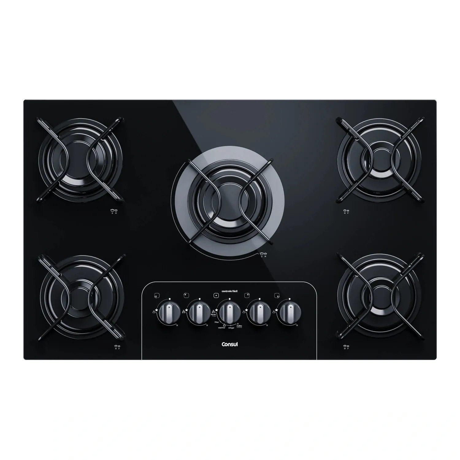 Cooktop 5 Bocas Acendimento Automático - CD075AE - Loja Consul - Eletrodomésticos para Sua Casa | Consul (BR)