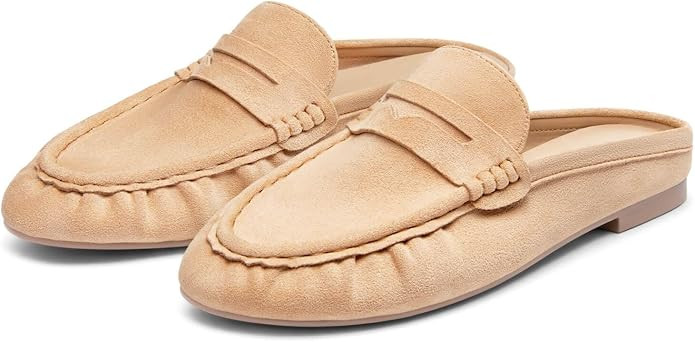 Coutgo Women's Mule Loafers Comfortable Slip On Shoes with Penny Strap Closed Toe Business Casual... | Amazon (US)