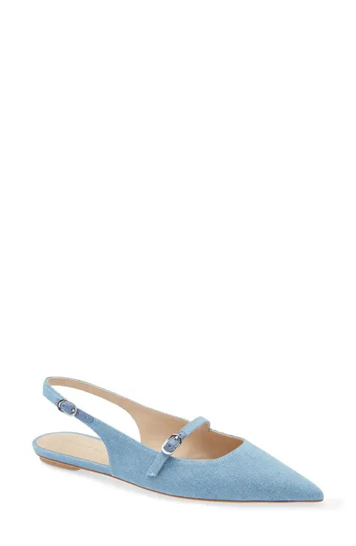 Stuart Weitzman Emilia Mary Jane Slingback Flat in Washed at Nordstrom, Size 8.5 | Nordstrom