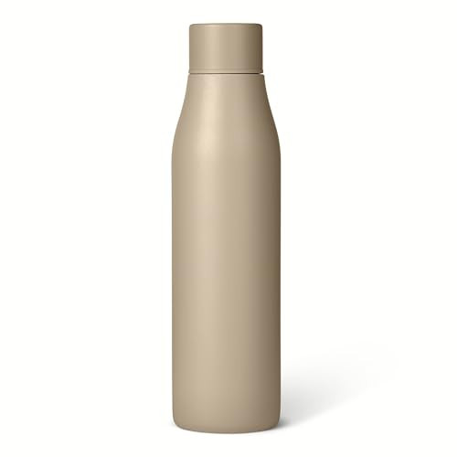Amazon Basics Insulated Stainless Steel Water Bottle, Leak-Proof, Double-Wall, 20 oz., BPA-Free, Linen Gray | Amazon (US)