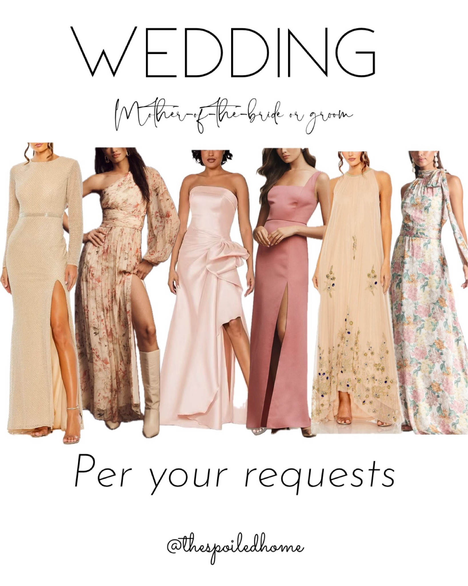 Long formal gowns for mother-of-the-bride or mother-of-the-groom wedding guest bridesmaid cocktail party formal event.
Most dresses are available in other color choices and many size-inclusive (0-22)

#LTKstyletip #LTKwedding #LTKover40