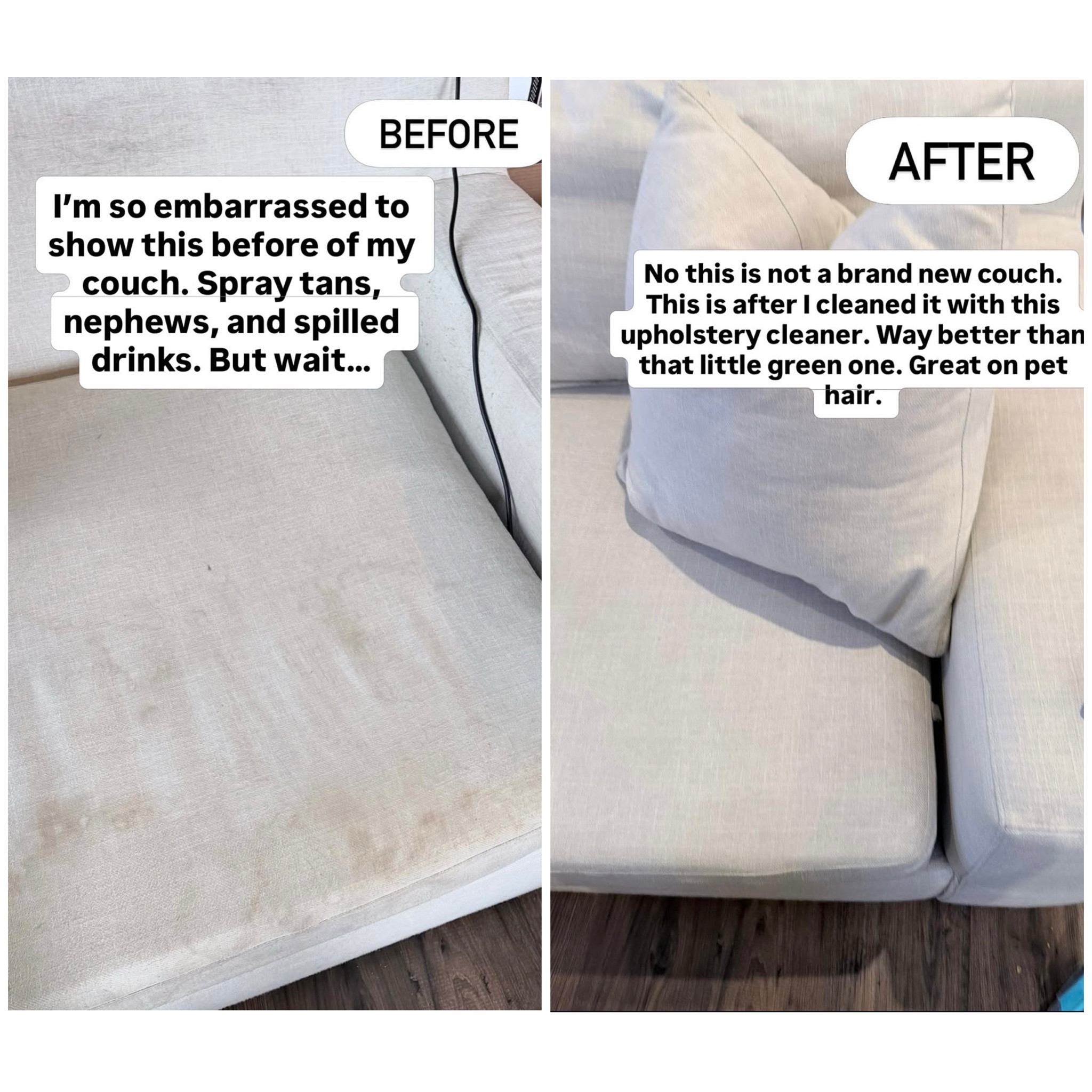 Prime Day Deals That Are Actually Worth It: This portable carpet/upholstery cleaner that worked miracles on a couch that had so many stains I’m actually embarrassed to post it. This works for food and drink stains, pet stains/hair, kid spills… my couch went from never-inviting-new-people-over to good as new.

#LTKSaleAlert #LTKHome #LTKmomlife