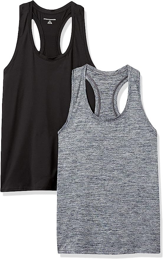Amazon Essentials Women's Tech Stretch Relaxed-Fit Racerback Tank Top (Available in Plus Size), M... | Amazon (US)