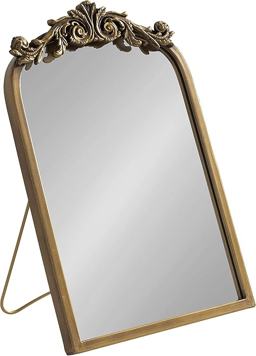 Kate and Laurel Arendahl Glam Table Mirror, 12 x 18, Gold, Traditional Chic Mirror for Wall | Amazon (US)