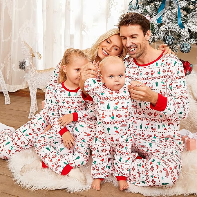 PopReal Christmas Pajamas for Family, Family Christmas Pajamas PJs Matching Sets Top Sleepwear Ja... | Amazon (US)