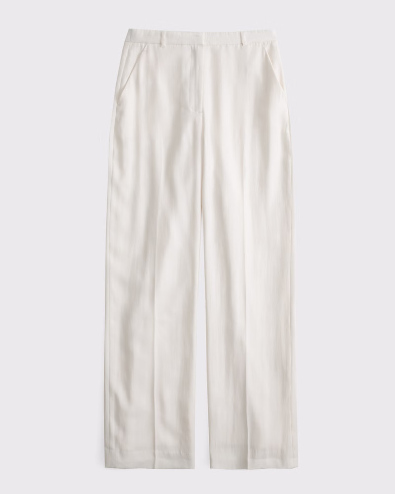 Curve Love Drapey Tailored Wide Leg Pant | Abercrombie & Fitch (US)
