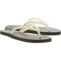 Jelly Beach Flip Flop Sandals for Women Clear Jelly Slip on Comfortable Thong Sandals Slides Sand... | Amazon (US)