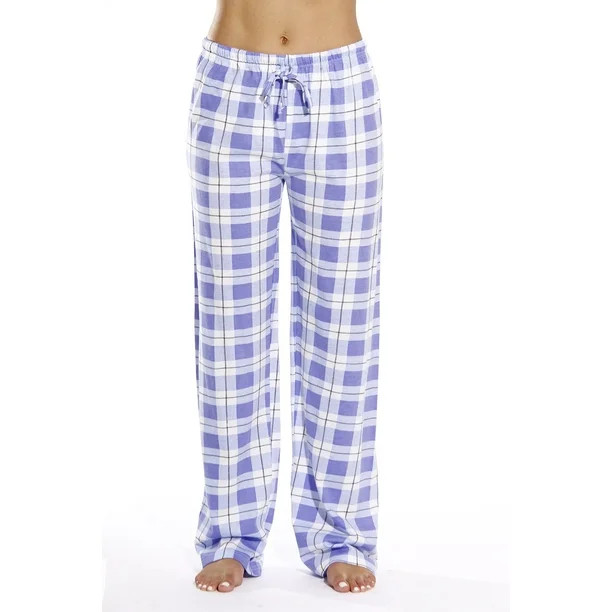 Just Love Women's Plaid Pajama Pants in 100% Cotton Jersey - Comfortable Sleepwear for Women (Per... | Walmart (US)